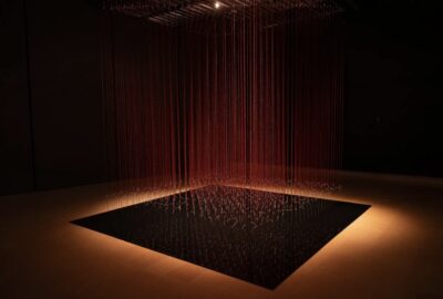 We were fortunate to be included in, "A Flood of Tears," by Anila Quayyum Agha, at the Westmoreland Art Museum. Our Back Painted Glass gave a reflective illusion, resembling a mirrored effect.